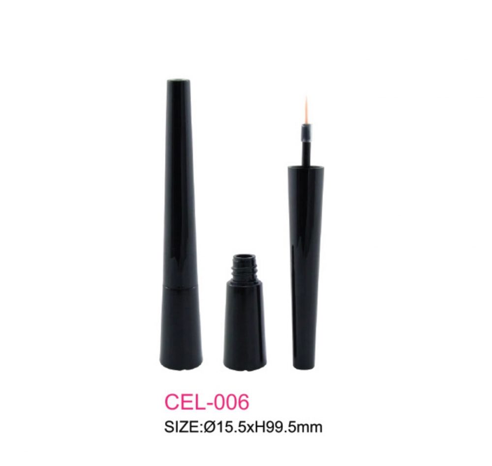 Botol kontainer eyeliners bentuk tabung kerucut plastik warna hitam Kode: CEL-006