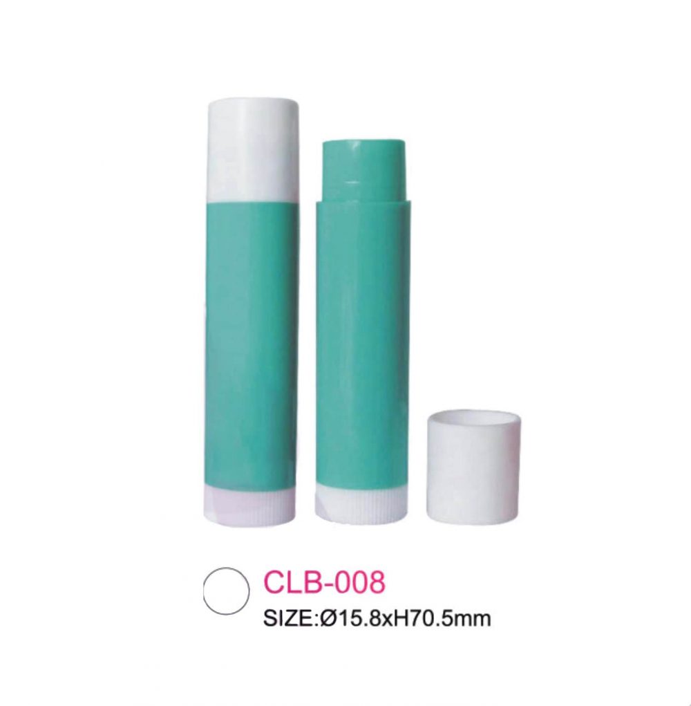 Packaging lip balm warna hijau tutup putih Kode: CLB-008