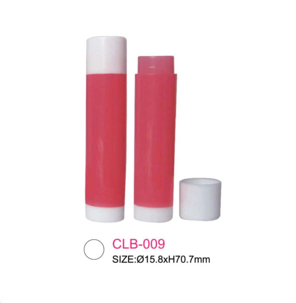 Packaging lip balm warna merah tutup putih Kode: CLB-009