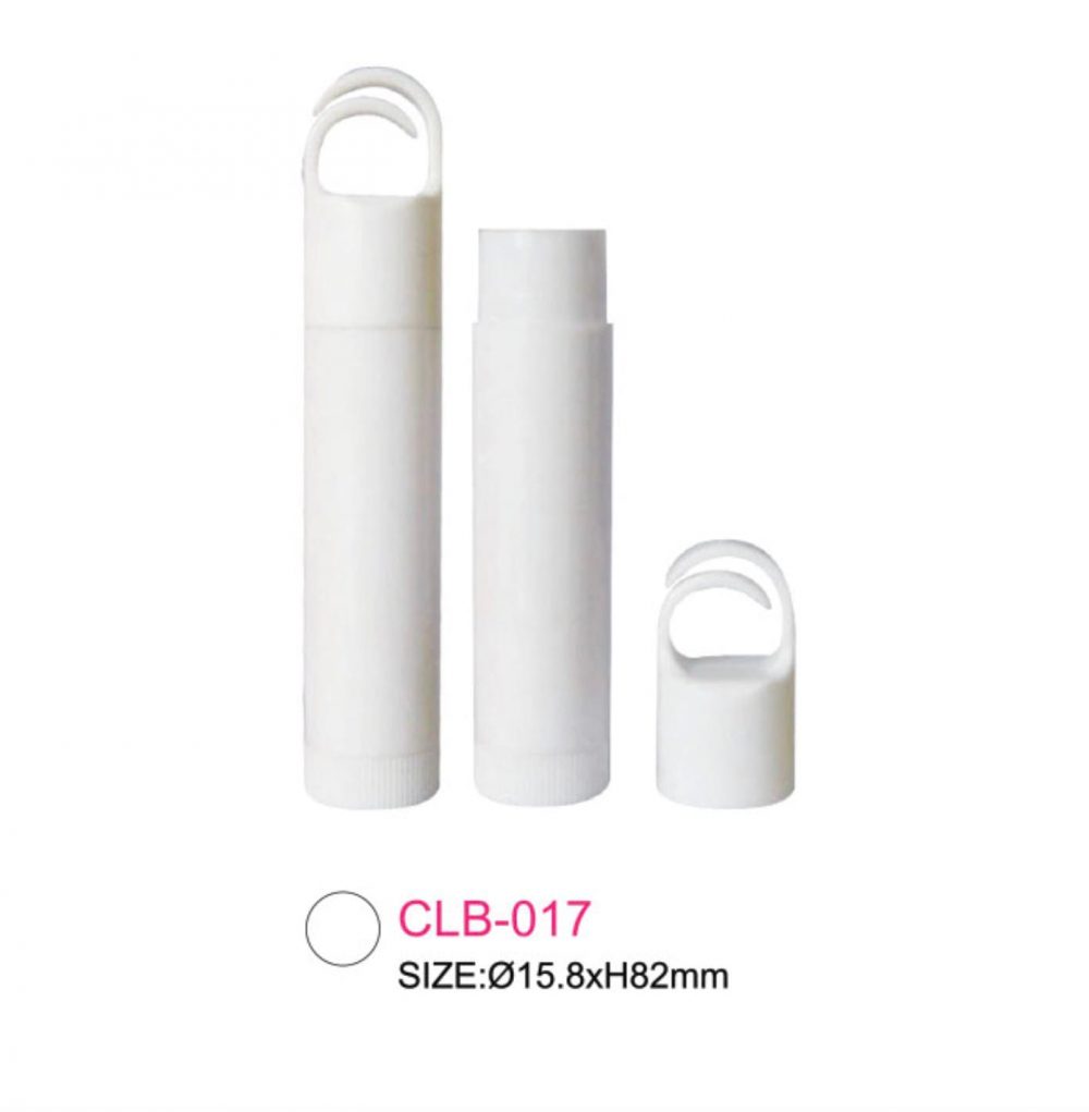 Packaging lip balm warna putih tutup putih Kode: CLB-017