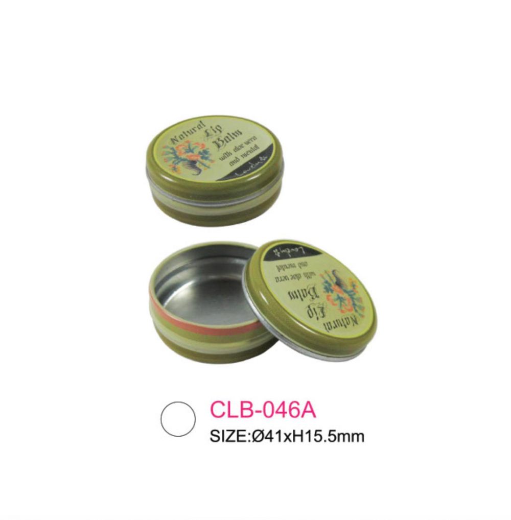 Packaging lip balm & oil bentuk bulat warna hijau Kode CLB-046A