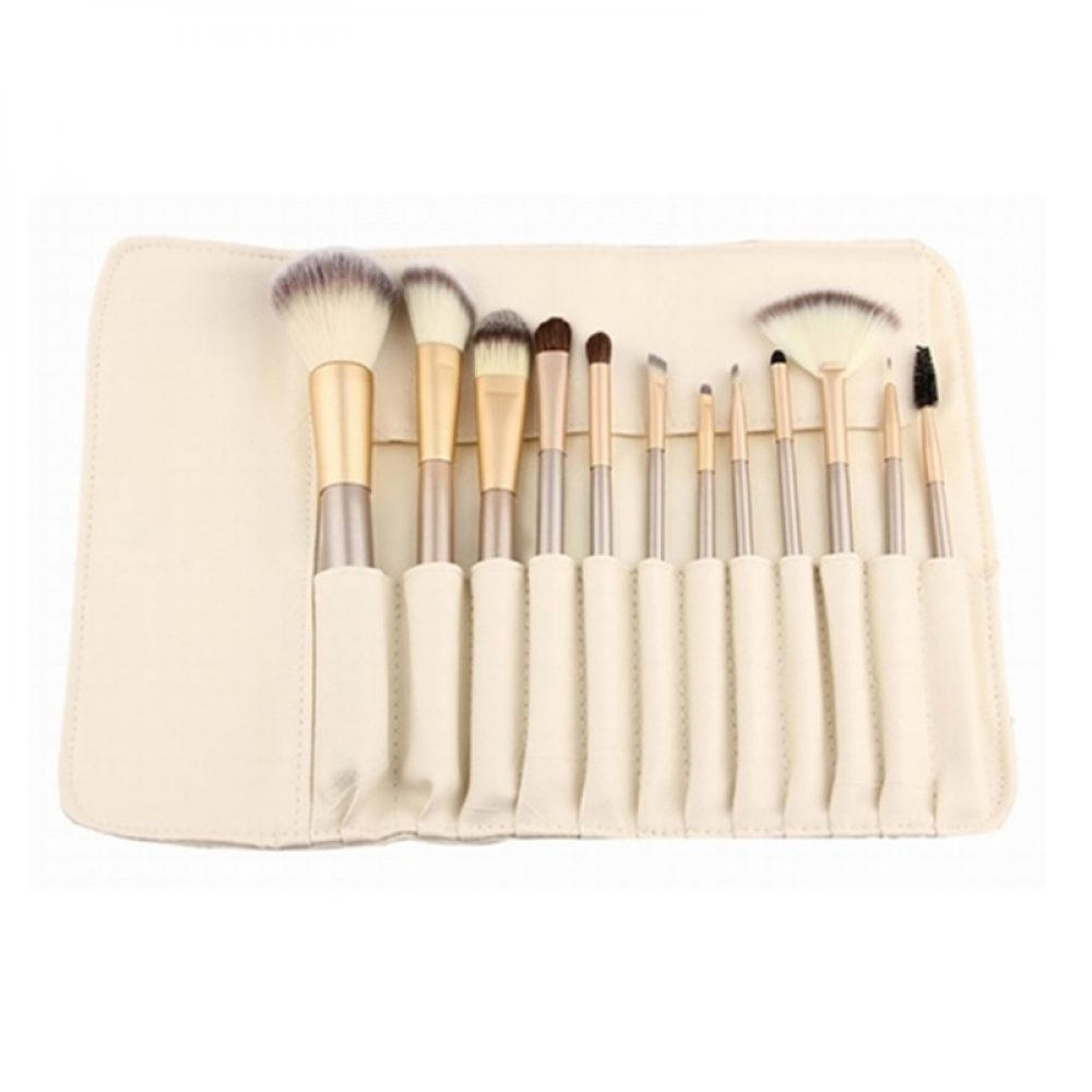 Makeup brushes set gagang silinder dalam kemasan dompet Kode: DMBR-3
