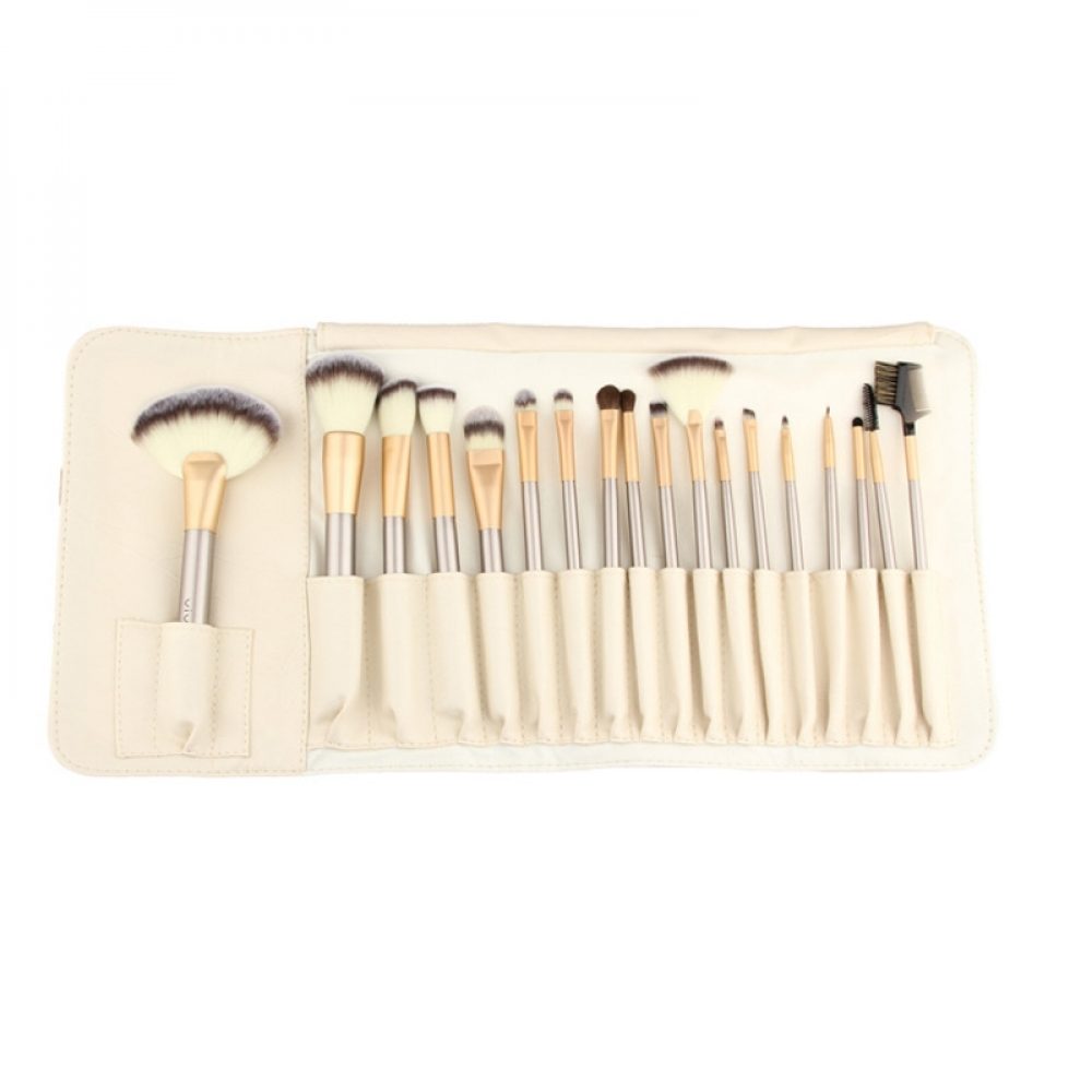 Makeup brushes set gagang silinder dalam kemasan dompet Kode: DMBR-3 - Image 2
