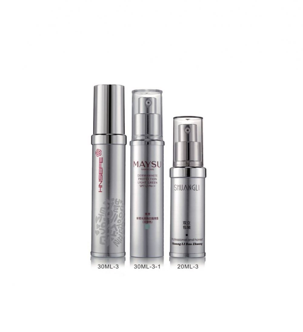 Packaging skin care bentuk tube bahan akrilik model spray warna silver ukuran 20ml & 30ml | SL-3