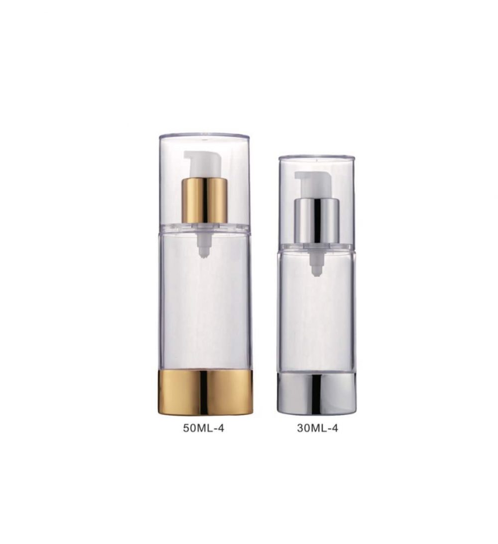 Packaging skin care bentuk tube bahan akrilik model pump warna silver & gold ukuran 30ml & 50ml | SL-4