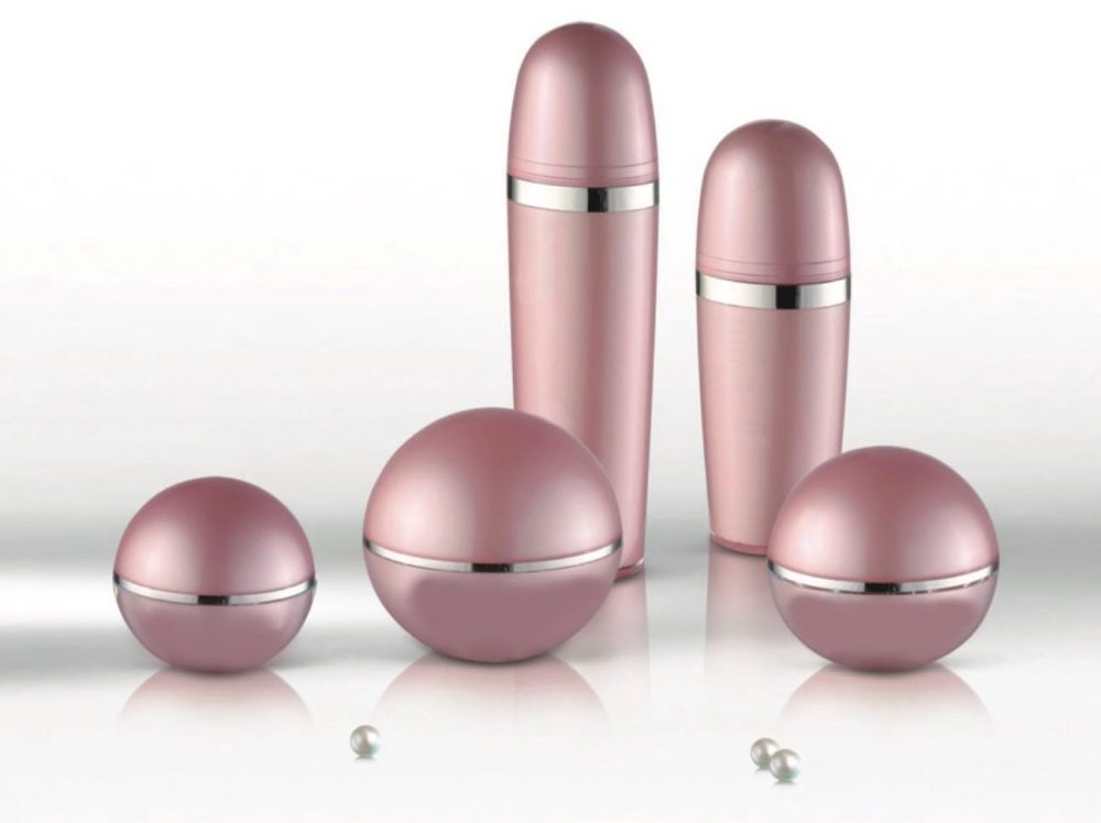 Packaging skin care bentuk tube & jar bahan akrilik warna pink aneka ukuran | MWA-2