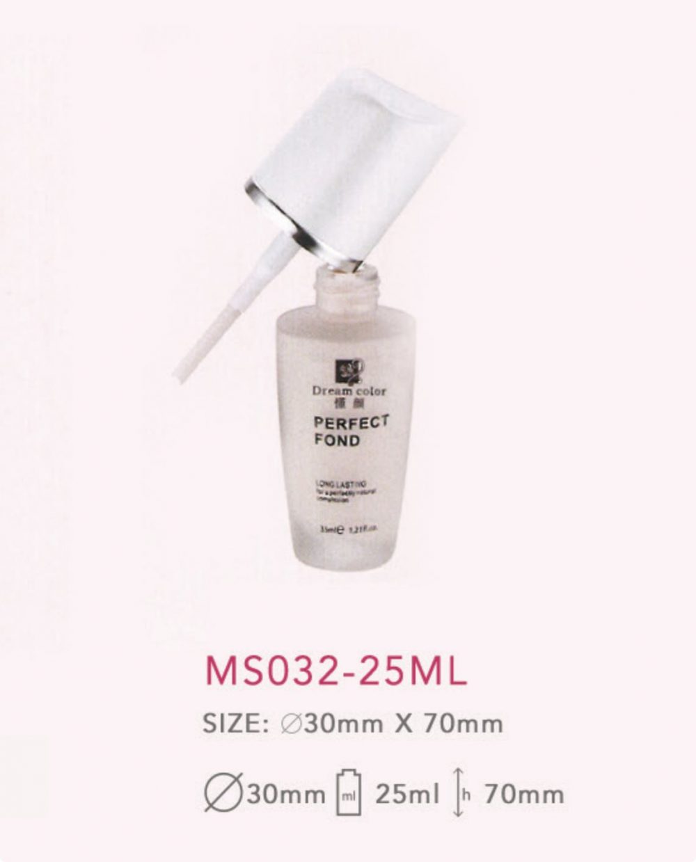 Packaging skin care bentuk tube model tutup putar bahan kaca kapasitas 25ml | MS032-25ML