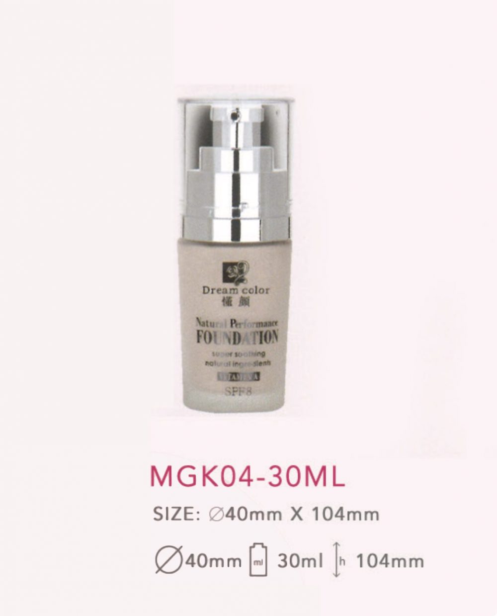 Packaging skin care bentuk tube model spray bahan kaca transparan kapasitas 30ml | MGK04-30ML