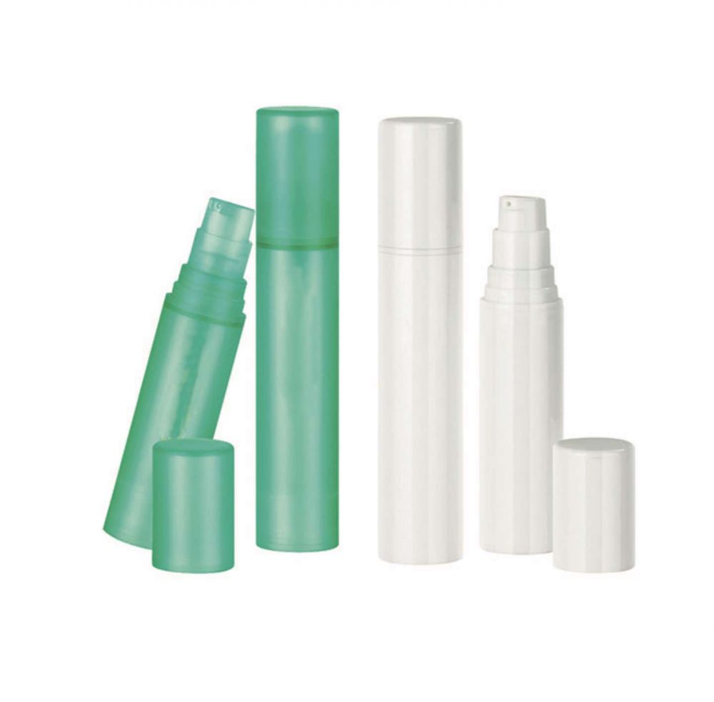 Packaging skin care bentuk tube model pump bahan akrilik warna hijau & putih aneka ukuran | MY-103