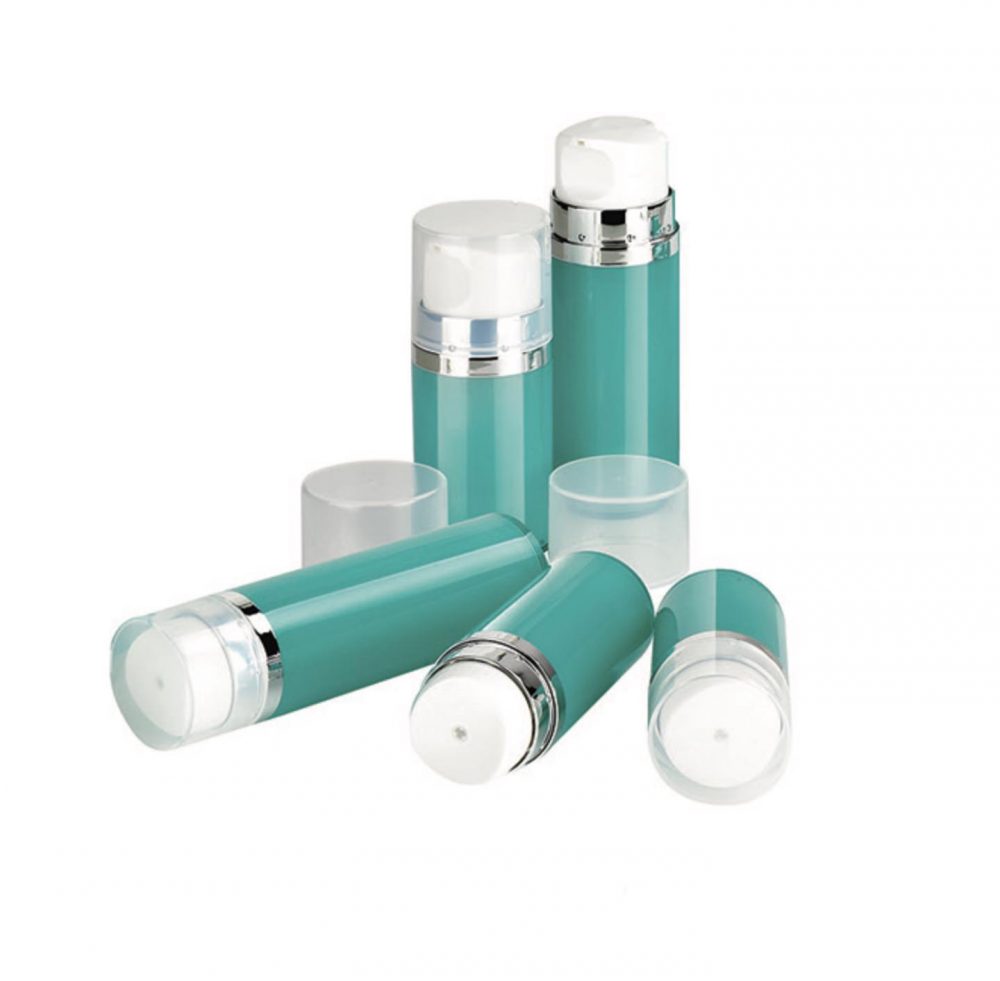 Packaging skin care bentuk tube model pump bahan akrilik warna hijau aneka ukuran | MY-111-14