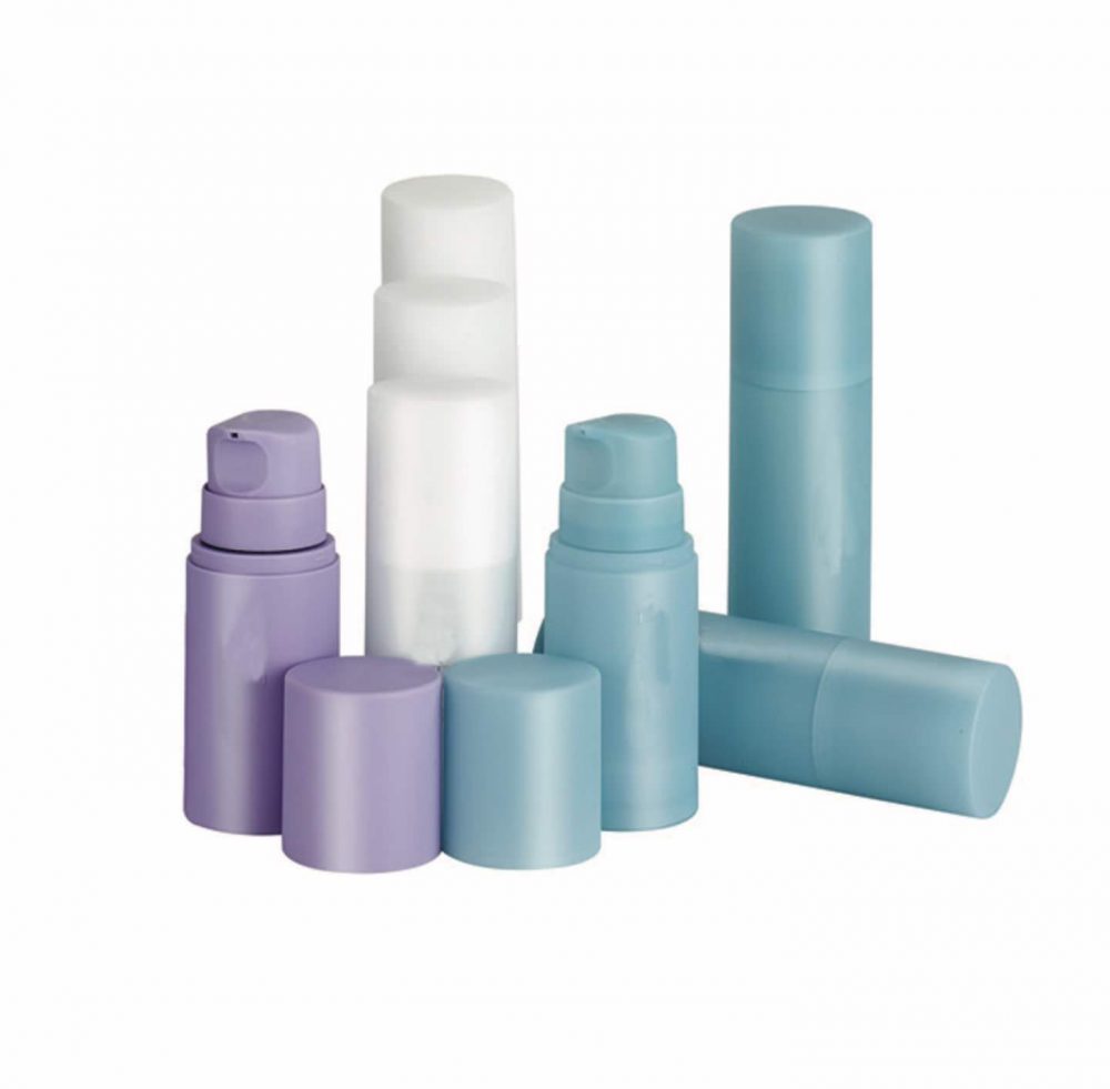 Packaging skin care bentuk tube model pump bahan plastik PP warna putih, ungu & biru aneka ukuran | MY-112-15