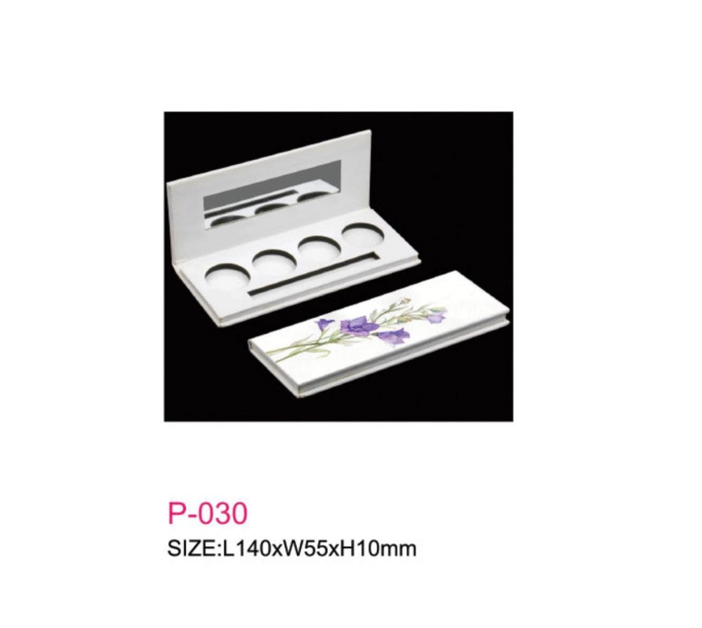 Packaging kertas kosmetik model persegipanjang paduan warna silver dilengkapi cermin Kode P-030